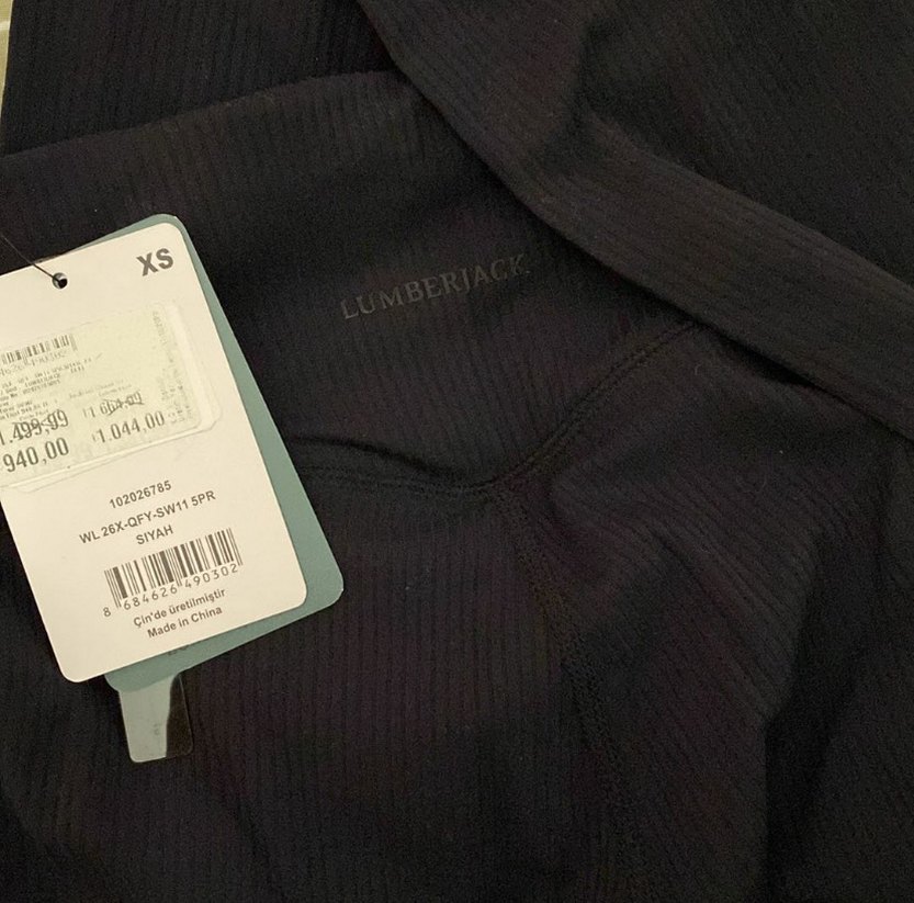 Siyah Lumberjack XS Kadın Üst - Görsel 2