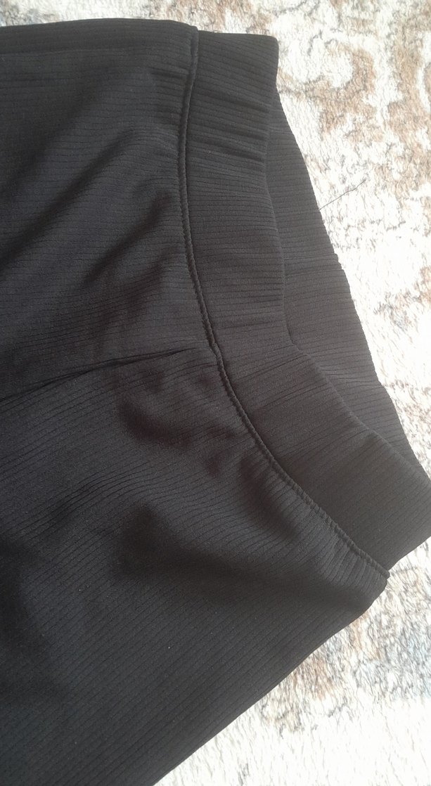 çocukSiyah Pileli Geniş Paça Pantolon - Görsel 3