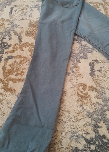 Gri Rahat Kesim Midi Boy Kadın Denim Pantolon - Görsel 2