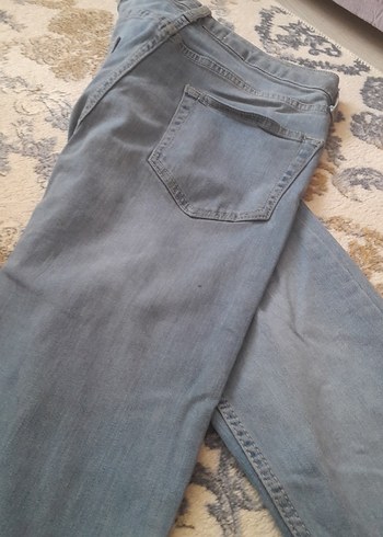 Gri Rahat Kesim Midi Boy Kadın Denim Pantolon - Görsel 3