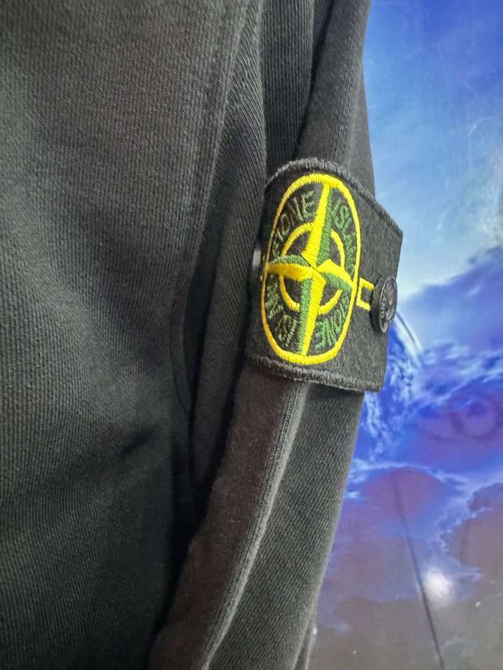 Siyah Stone Island Erkek Sweatshirt - Görsel 2