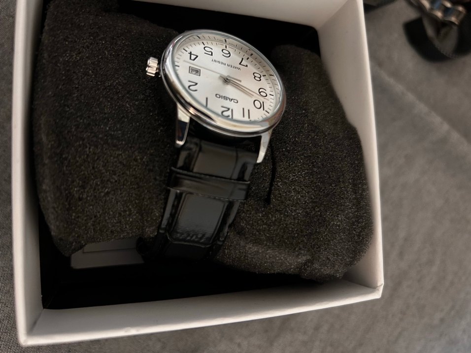 Casio Klasik Erkek Saati Beyaz Kadran - Görsel 2