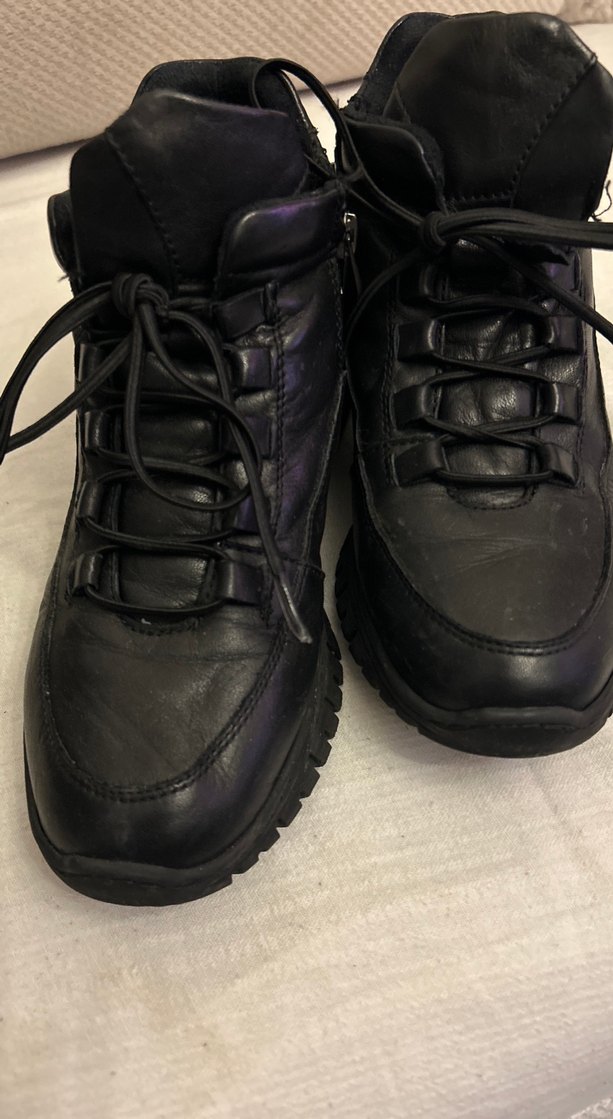 Siyah Bağcıklı unixes Goth Botlar - Görsel 5