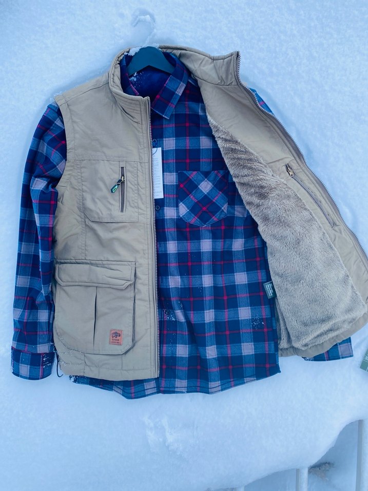 Bej Fermuarlı Erkek Kolsuz Ceket - Görsel 2