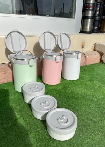 Pastel Yeşil Çocuk Termos Şişesi - Görsel 3