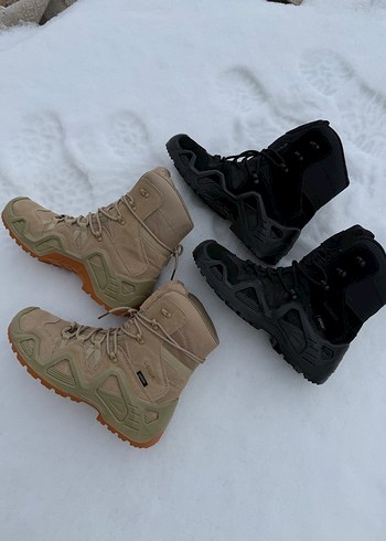 Bej Süet Erkek Kamuflaj Bağcıklı Bot - Görsel 3