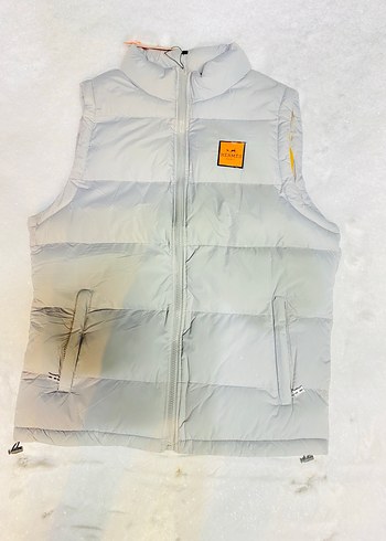 Beyaz Fermuarlı Erkek Yelek - Görsel 2