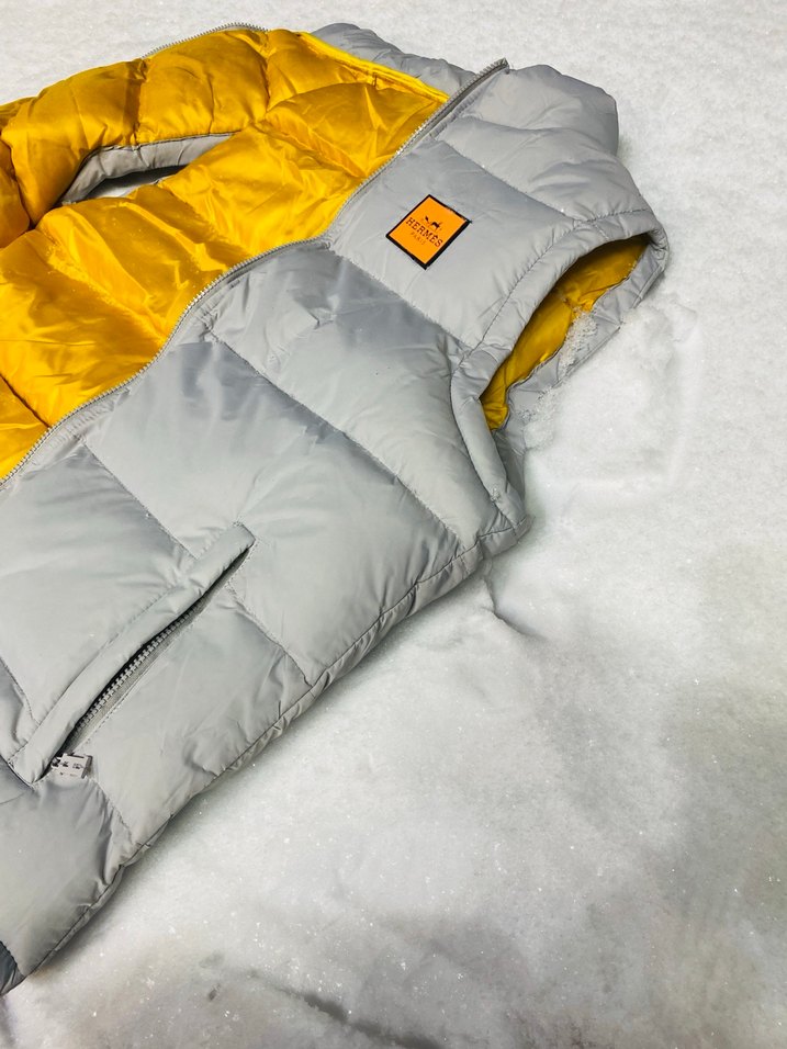 Beyaz Fermuarlı Erkek Yelek - Görsel 3