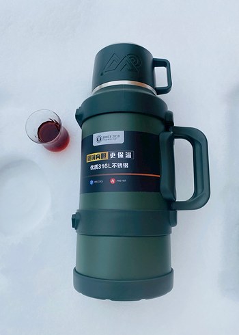 Çocuklar için gri termos şişe ve ısıtıcı - Görsel 2