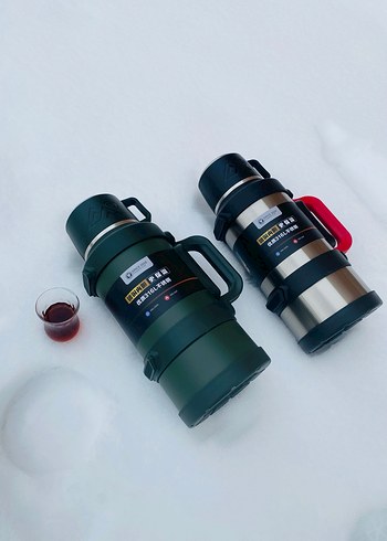 Çocuklar için gri termos şişe ve ısıtıcı - Görsel 4