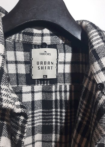 Siyah Beyaz Pamuklu Erkek Oduncu Gömlek - Görsel 2