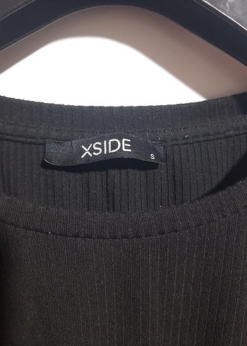 Uzun Kollu Siyah Kadın Crop Top - Görsel 3