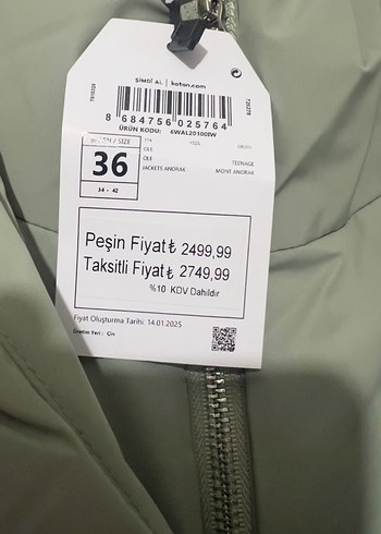 Gri Midi Kadın Kışlık Düğmeli Mont - Görsel 4