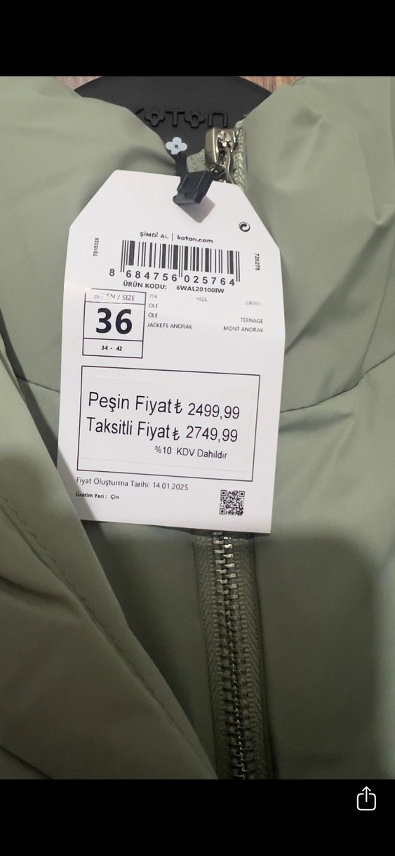 Gri Midi Kadın Kışlık Düğmeli Mont - Görsel 4