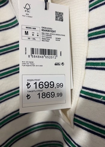 Çizgili V Yaka Uzun Kollu Kadın Kazak - Görsel 2