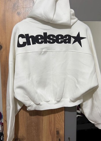 Beyaz Fermuarlı Kadın Sweatshirt - Görsel 2