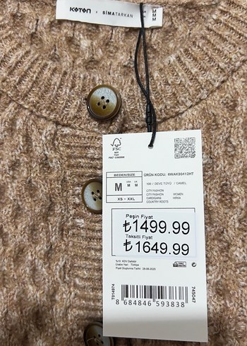 Bej Örgü Kadın Hırka Uzun Kollu - Görsel 2