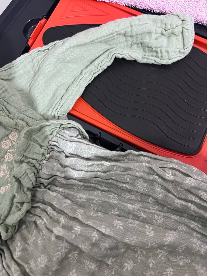 Kız Çocuk Nakışlı Keten Elbise - Görsel 4