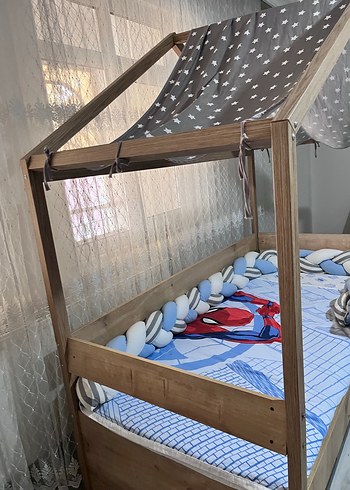 Mavi ve Gri Çocuk Yatak Koruyucu - Görsel 3