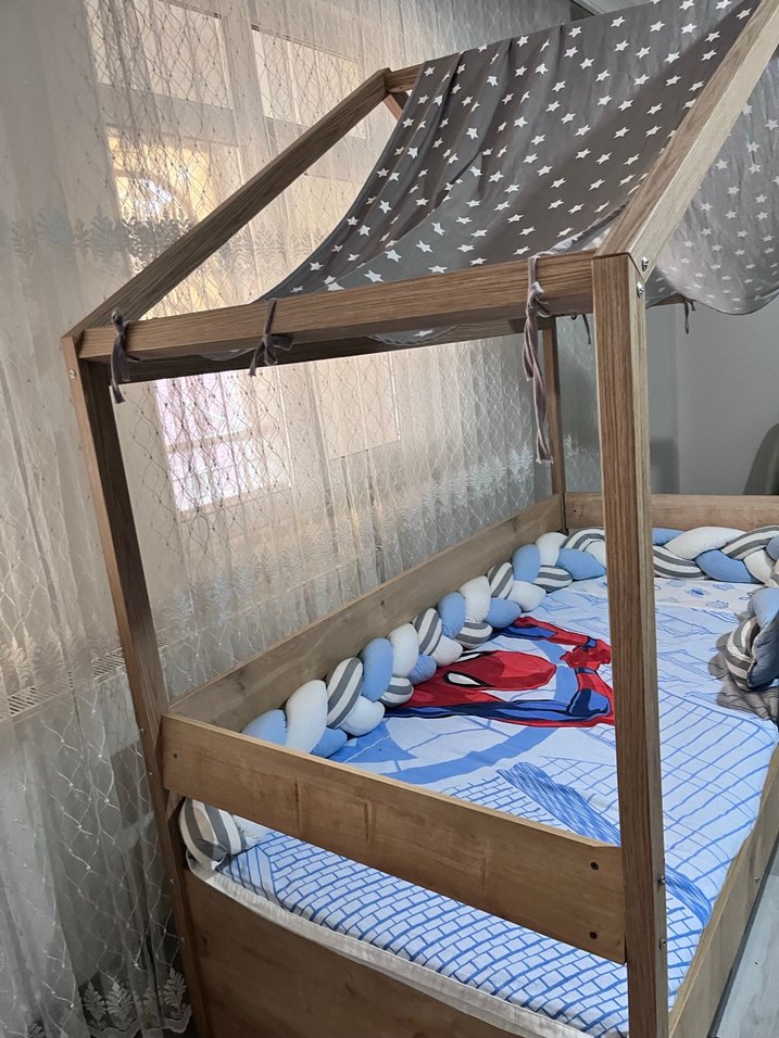 Mavi ve Gri Çocuk Yatak Koruyucu - Görsel 3