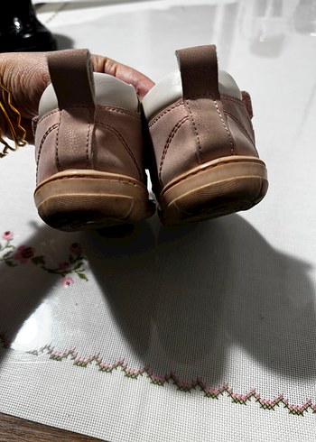 Bej Kız Bebek İlk Adım Ayakkabısı Velcro - Görsel 2