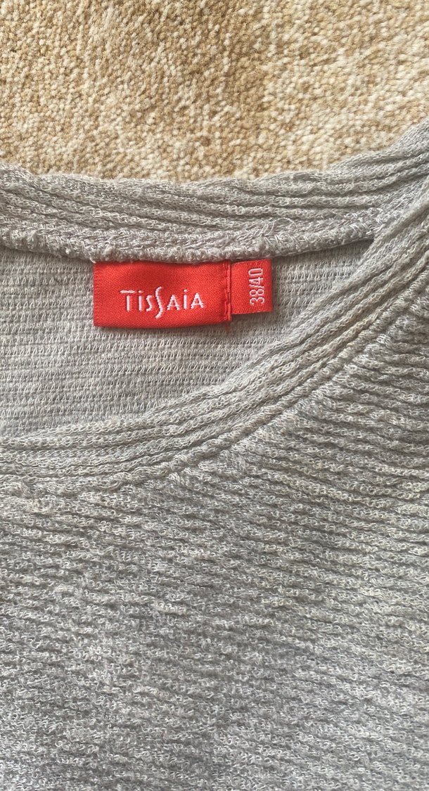 Gri Uzun Kollu Midi Triko Elbise - Görsel 3