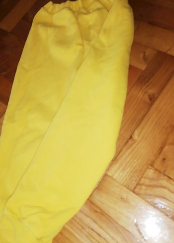 Sarı Rahat Kesim Kız Eşofman Altı - Görsel 2