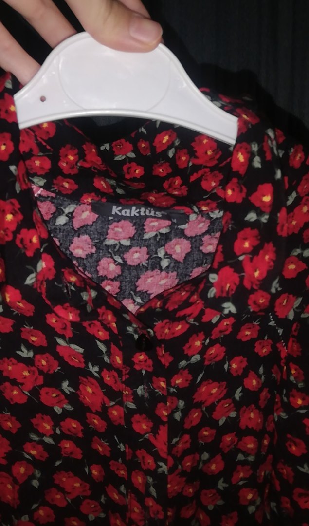 Kadın Uzun Pembe Bağlama Desenli Salaş Sabahlık - Görsel 3