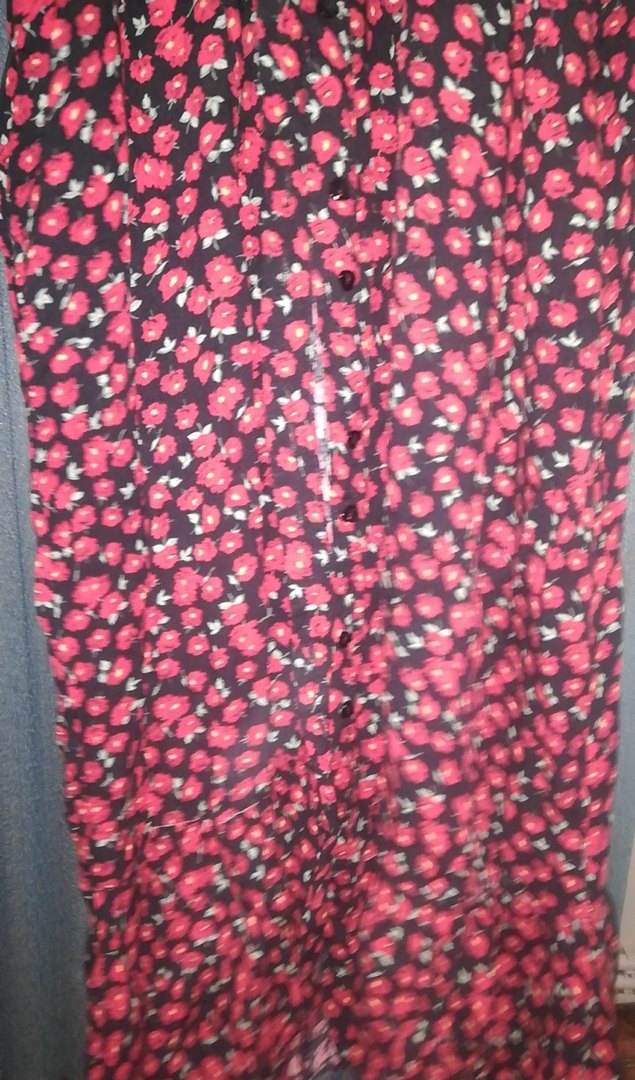 Kadın Uzun Pembe Bağlama Desenli Salaş Sabahlık - Görsel 2