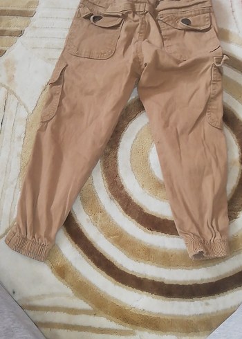 Bej Düğmeli Rahat Kesim Erkek Çocuk Pantolon - Görsel 2