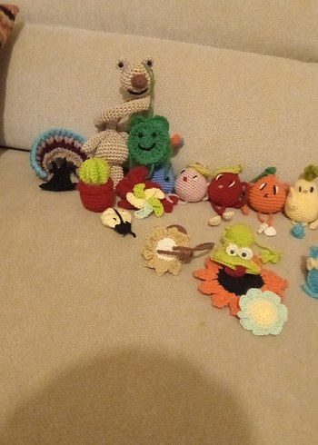 Renkli Örgü Oyuncaklar/ Anahtarliklar/ Çanta Süsleri - Görsel 2