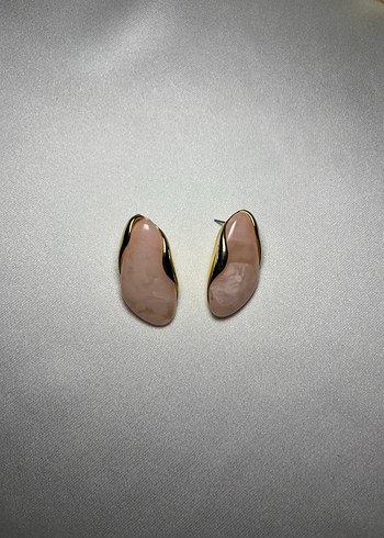 Pembe Mini Minimalist Küpeler - Görsel 2