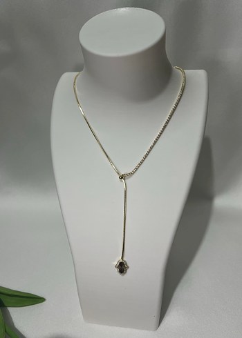 Altın Renk Zincir Detaylı Mini Kolye - Görsel 3