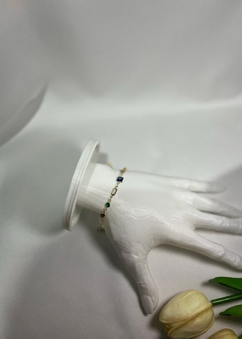 Renkli Zincir Detaylı Bohem Bileklik - Görsel 3