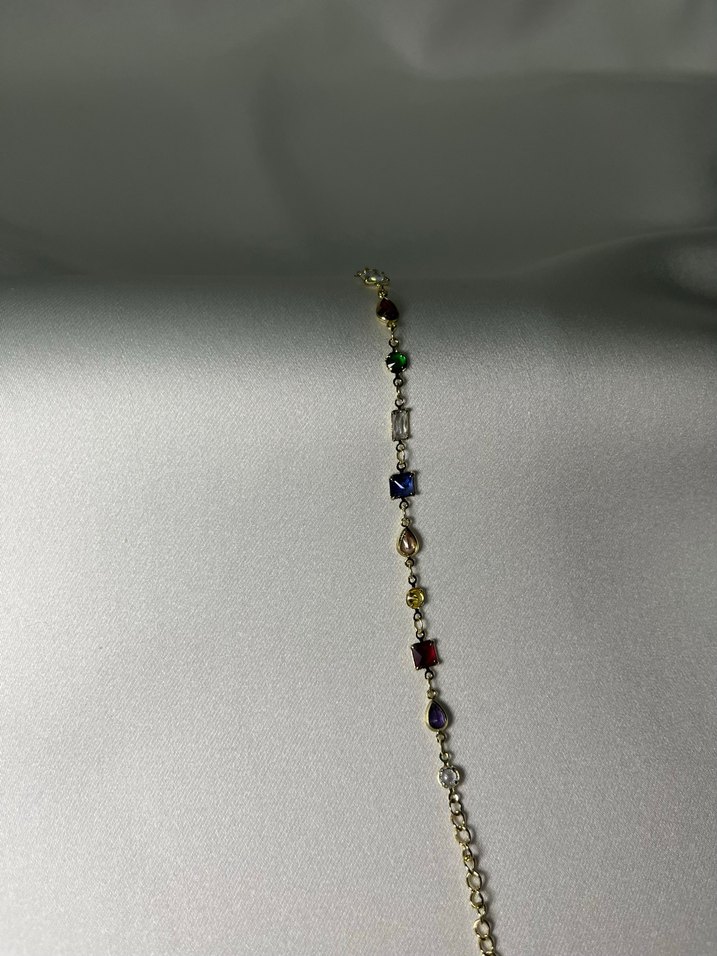 Renkli Zincir Detaylı Bohem Bileklik - Görsel 4