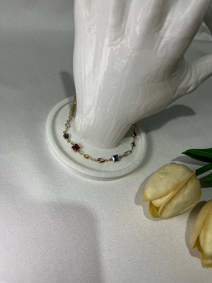 Renkli Zincir Detaylı Bohem Bileklik - Görsel 2