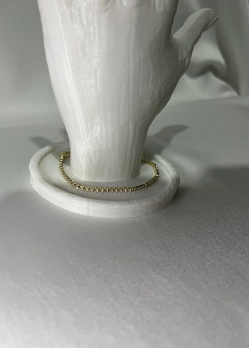 Beyaz Zincir Detaylı Kadın Bileklik - Görsel 2