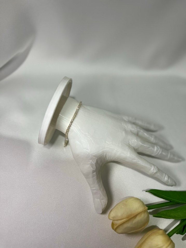 Beyaz Zincir Detaylı Kadın Bileklik - Görsel 3