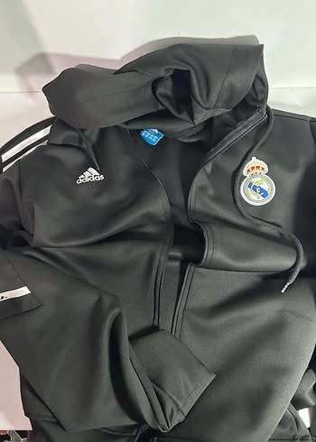 Erkek Siyah Adidas Real Madrid Eşofman Üstü - Görsel 4