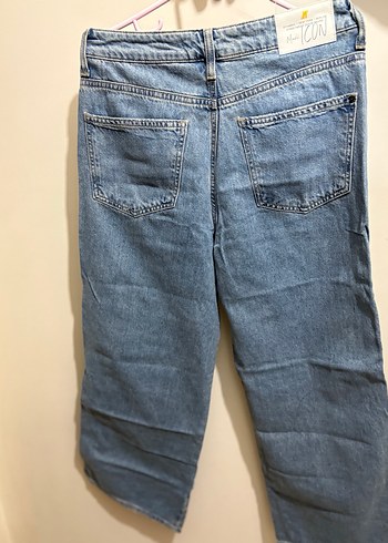 Gri Tonlu Salaş Midi Kot Pantolon - Görsel 3