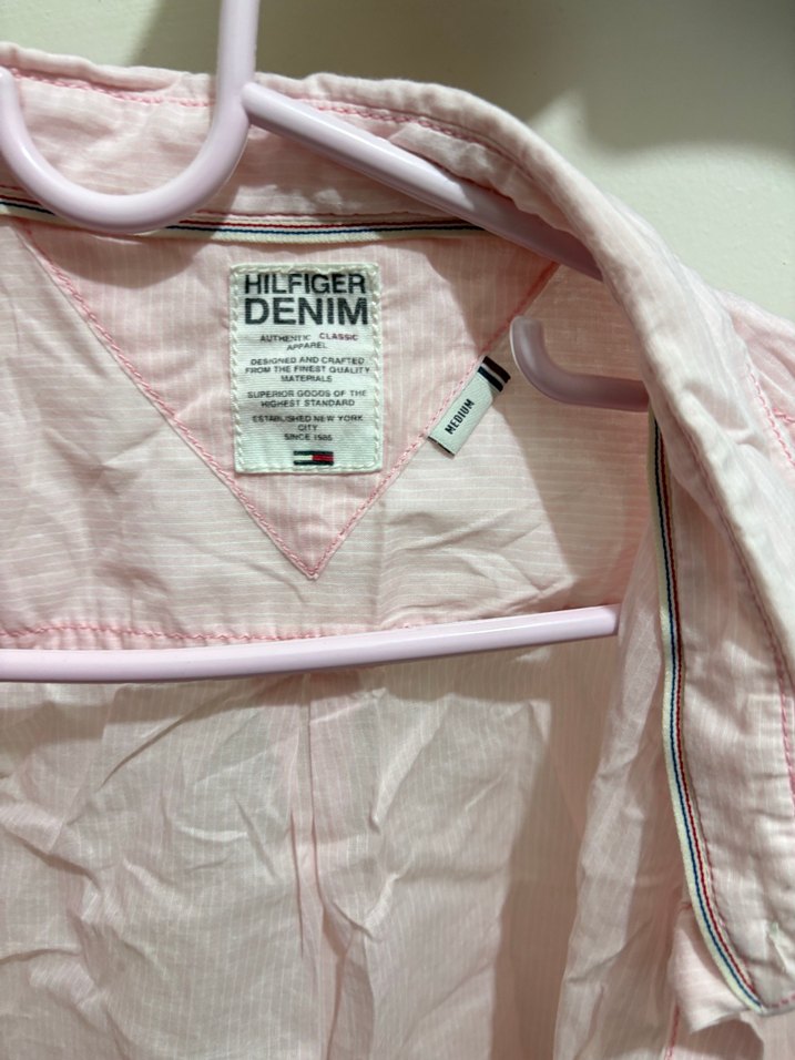 Pembe Kolsuz Keten Gömlek - Görsel 2