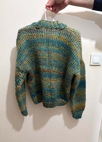 Bohem Tarz Çok Renkli Kadın Triko Hırka - Görsel 2