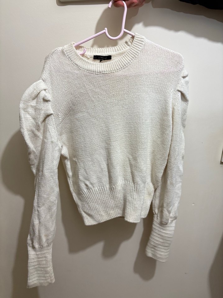 Uzun Kollu Gri Triko Kadın Kazak - Görsel 2