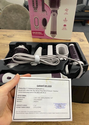 PoloSmart Pembe Hava Üflemeli Saç Şekillendirici - Görsel 2