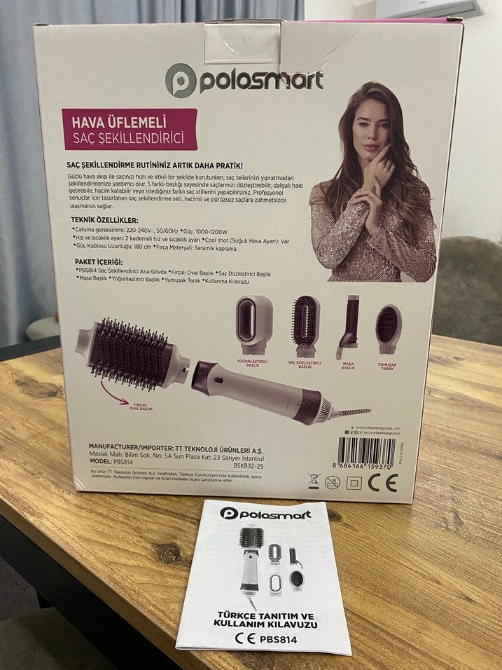 PoloSmart Pembe Hava Üflemeli Saç Şekillendirici - Görsel 4