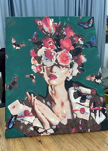 Çiçek ve Kelebekler Temalı Canlı Tablo - Görsel 3