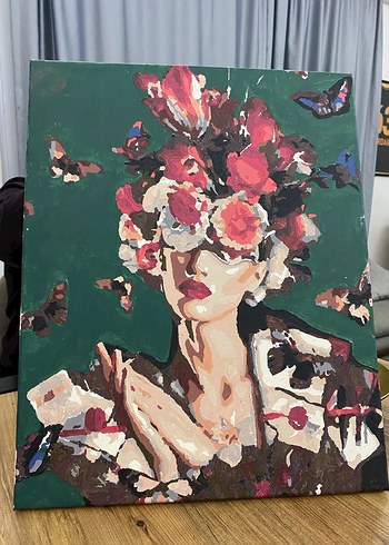 Çiçek ve Kelebekler Temalı Canlı Tablo - Görsel 2