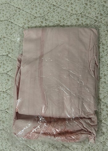 Perin Nakışlı Pembe Midi Bohem Kadın Pijama - Görsel 2