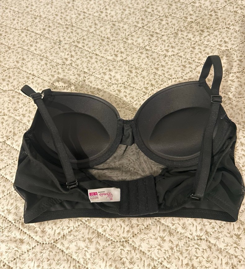 Venüs 80B Destekli Siyah Gotik Sütyen - Görsel 2