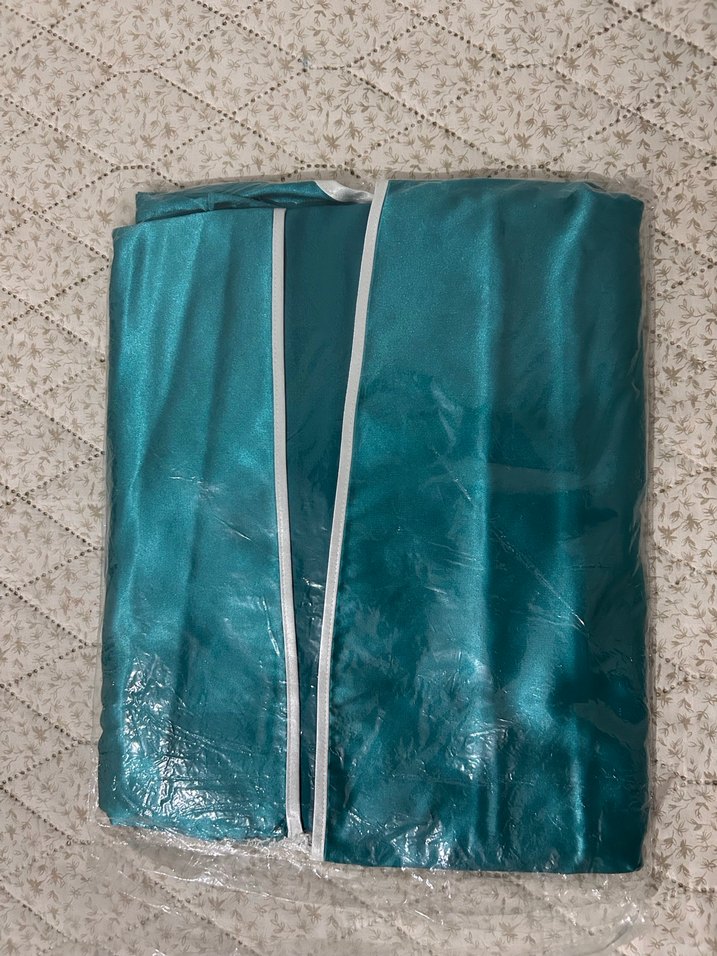 Uzun Turkuaz Nakışlı Bohem Kadın uzun sabahlık - Görsel 2